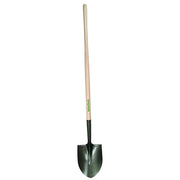 Round Point Shovel, 11.5 in L, 9.25 in W, Hardwood Handle