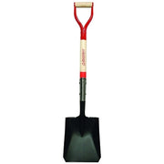Square Point Transfer Shovel, 9.5 in W x 12 in L, Open-Back/Rolled-Step, 30 in Hardwood Steel D-Grip Handle