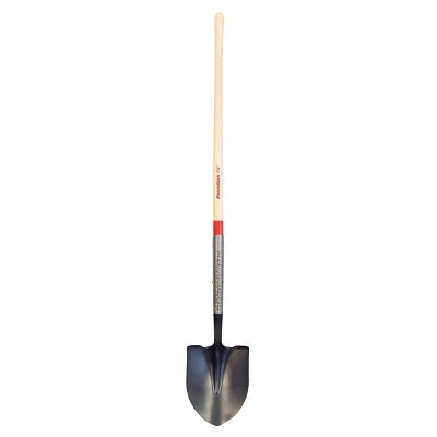 Round Point Digging Shovel, 9.5 in W x 12 in L Blade, 48 in L North American Hardwood Straight Handle, Open-Back