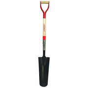 Drain Spade, 16 in L x 4.75 in W Round Blade, 29 in North American Hardwood Steel/Wood D-Grip Handle