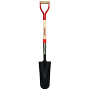 Drain Spade, 14 in L x 4.75 in W Round Blade, 29 in North American Hardwood Steel/Wood D-Grip Handle