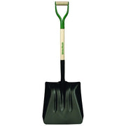 Steel Coal Shovel, 14.5 in L X 13.5 in W Blade, 27 in White Ash D-Grip Handle