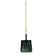 Steel Coal Shovel, 14.5 in L x 11.5 in W Blade, 48 in Wood Straight Handle