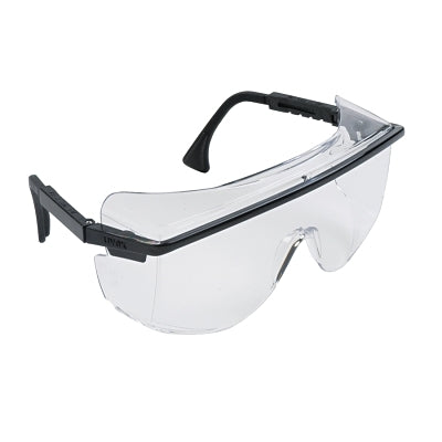 Astrospec OTG 3001 Eyewear, Clear Lens, Anti-Scratch, Hard Coat, Black Frame