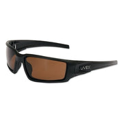 Hypershock Safety Eyewear, Espresso Polarized Polycarbonate Lens, Hardcoat, Matte Black Polycarbonate Frame