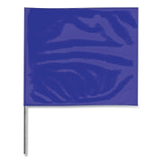 Stake Flag, 2 in x 3 in, 21 in Height, PVC; Steel Wire, Blue