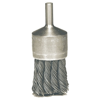 Knot Wire End Brush, Stainless Steel Bristles, 3/4 in Brush dia x 0.014 in Wire, 25000 RPM, 1 EA/EA