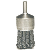 Knot Wire End Brush, Steel Bristles, 1-1/8 in Brush dia x 0.020 in Wire, 22000 RPM, 1 EA/EA
