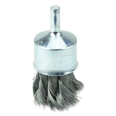 Knot Wire End Brush, Steel Bristles, 1-1/8 in Brush dia x 0.006 in Wire, 20000 RPM, 1 EA/EA