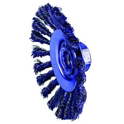Knot Wire Bevel Wheel, 4 in D x 3/8 in W, .014 in Steel Wire, 12,500 rpm