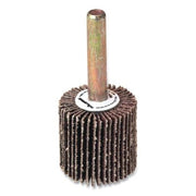 Wolverine Mounted Flap Wheel, Unthreaded, 1/4 in dia Stem x 1 in dia x 1 in W, 60 Grit, 30000 RPM
