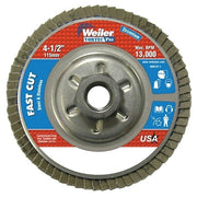 Vortec Pro Abrasive Flap Discs,4.5", 80 Grit, 5/8 Arbor, 13,000 rpm, Alum Back