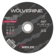 Wolverine Cut-Off Wheel, Type 1, AO, 6 in dia x 7/8 in Arbor x 0.045 in Thick, 60T, 1 EA/EA