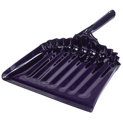 Dust Pan, 16 in W x 15 in L, 20 Gauge Steel, Black