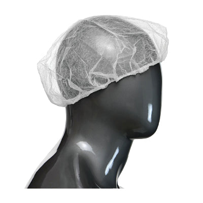 Spunbond Polypropylene (SBP) Bouffant Disposable Cap, Size M, White