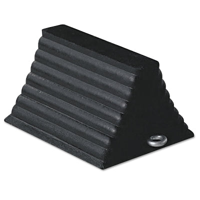 Wheel Chocks, 8 in W x 10 in L x 6 in H, Rubber, Black