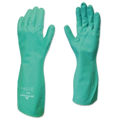730 Chemical-Resistant Nitrile Coated Gloves, Size 10/X-Large, Green