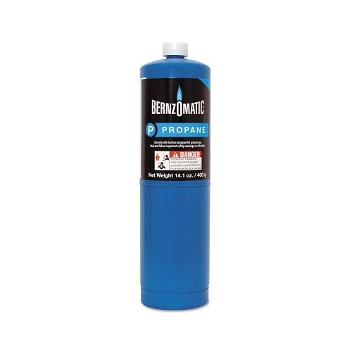 Worthington Cylinders TX-9 propane cylinder 14.1 oz blue steel BernzOmatic-labeled portable propane fuel cylinder