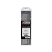 Best Welds 2% ceriated tungsten electrode 1/8 in x 7 in, 10-pack in plastic case, gray rods ground and annealed