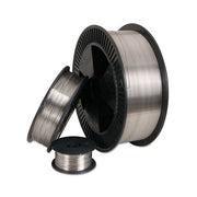 Best Welds ER308L MIG welding wire stainless steel 0.030 in dia 10 lb, silver wire on large and small black plastic spools