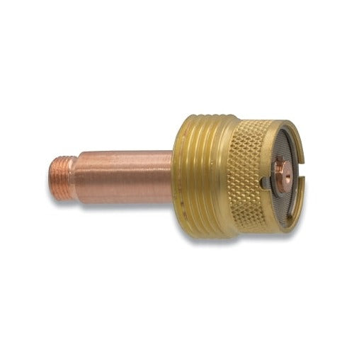 Best Welds gas lens collet body 3/32 in large, copper collet with wide knurled brass gas lens body for torch 17 18 26