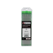 Best Welds pure ground tungsten electrode 5/32 in x 7 in, green-tipped 10-pack in plastic case TIG electrode