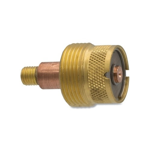 Best Welds stubby gas lens collet body 1/8 in brass knurled body with mesh screen for TIG torch 9 and 20