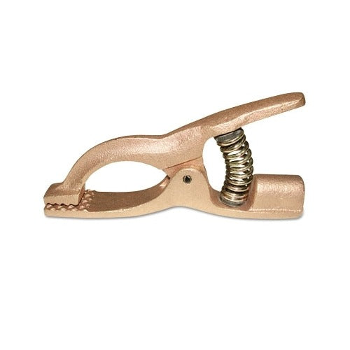 Best Welds Lenco-style ground clamp 200 A, thru 1/0 cable, bronze spring-loaded jaw welding ground clamp
