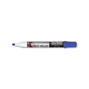 Best Welds Paint Marker reversible bullet tip blue cap and tip, xylene-free label on black barrel