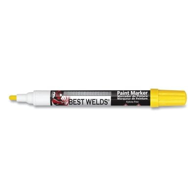 Paint Marker, Reversible Bullet/Bullet Tip, Yellow