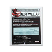 Best Welds polycarbonate safety plate 4-1/2 x 5-1/4 in clear, 114x133 mm, ANSI Z87.1 impact-resistant welding cover lens