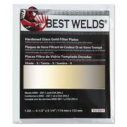 Hardened Glass Gold Filter Plate, Gold/9, 4.5 in x 5.25 in, SH9, Glass