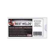 Best Welds SP-2 cover lens 4-1/4 x 2 in, 100 shade CR-39 plastic, scratch and static resistant, retail packaging shown