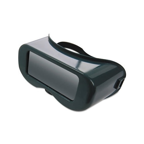Best Welds soft-sided vinyl welding goggle fixed front dark lens green frame elastic headband