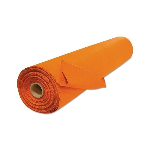Best Welds Heavyweight Fiberglass Fabric roll 40 in x 50 yd orange 24 oz, woven texture visible on cardboard core