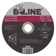 Cutting Wheel, 6 in dia, 0.045 in Thick, 7/8 in Arbor, 60 Grit, Aluminum Oxide