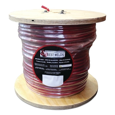 Welding Cable, 2/0 AWG, 500 ft Reel, Red