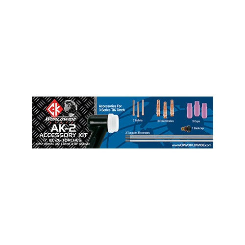 CK Accessory Kit 3 Series AK-2GS for CK17 CK18 CK26 TIG torches collets collet bodies cups tungsten electrodes