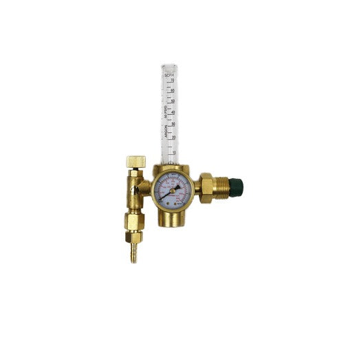 Blue Star BS1480CD brass flow meter regulator with SCFH gauge and pressure dial for MIG TIG welding, flow meter