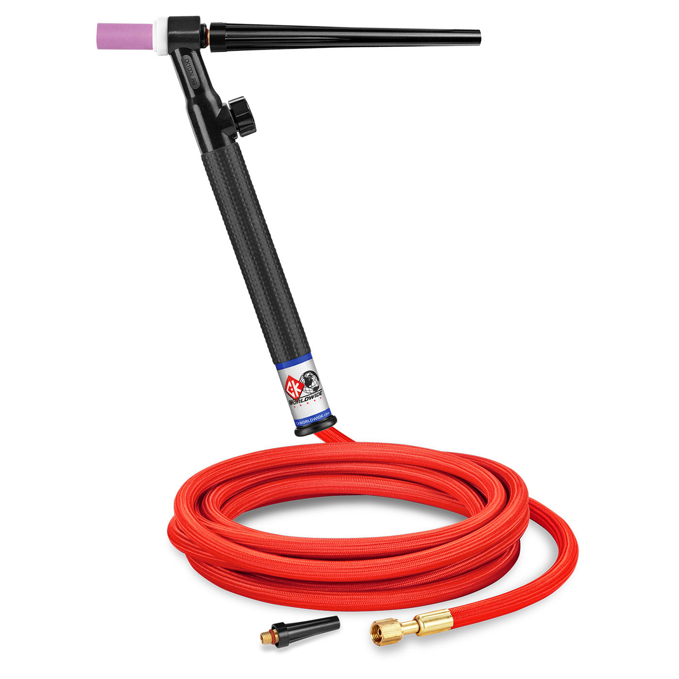 CK Worldwide CK112VHSF 125 Amp Gas-Cooled TIG Torch with Valve, Rigid Head, 12.5' SuperFlex Cable