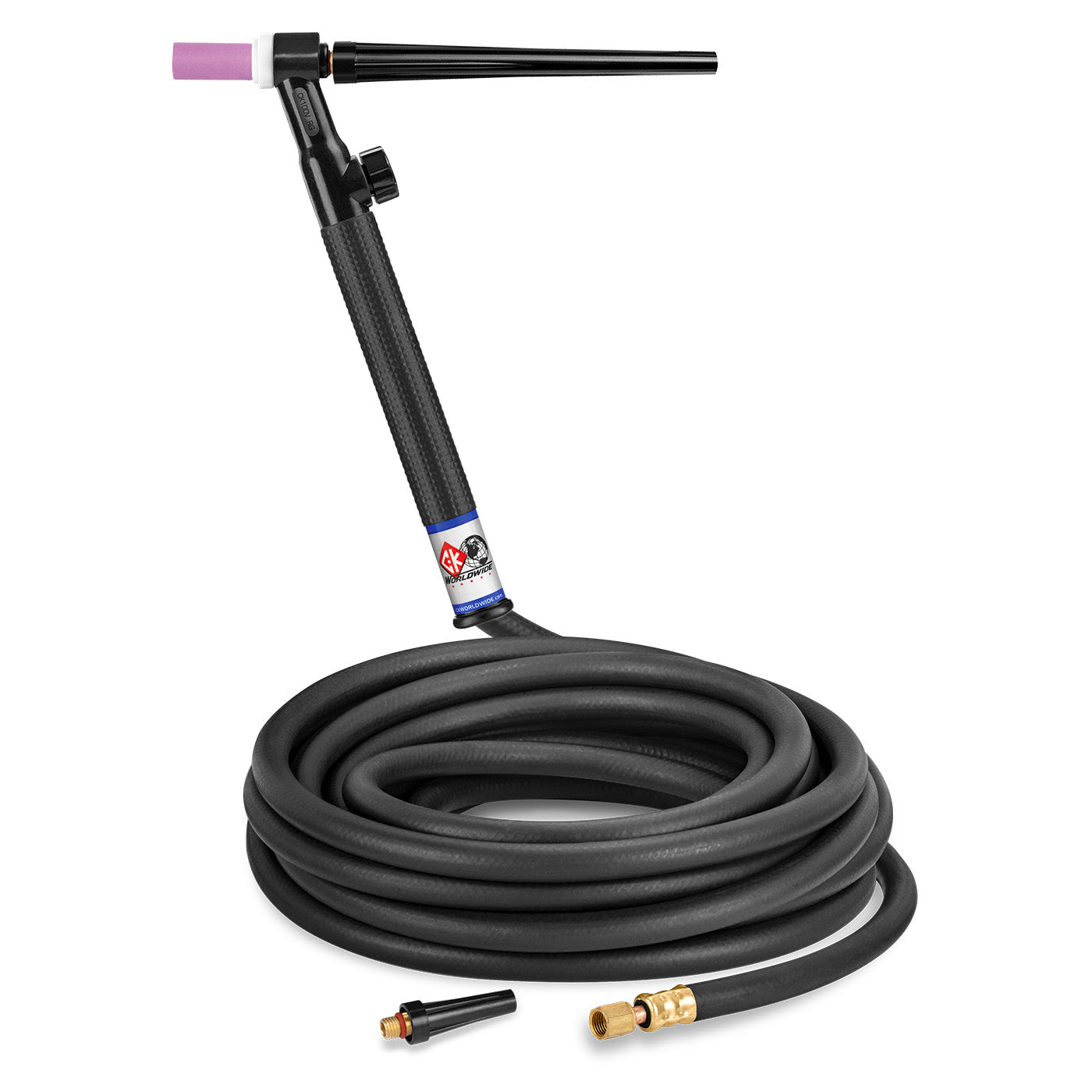CK Worldwide CK125VH 125 Amp Gas-Cooled TIG Torch with Valve, Rigid Head, 25