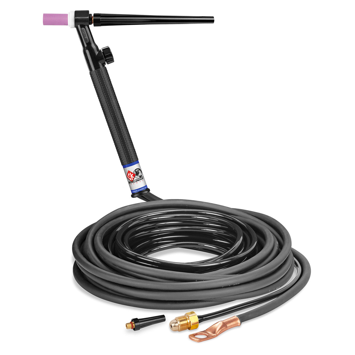 CK Worldwide CK125VN TIG Torch 125 Amp Gas-Cooled Rigid Head with Valve