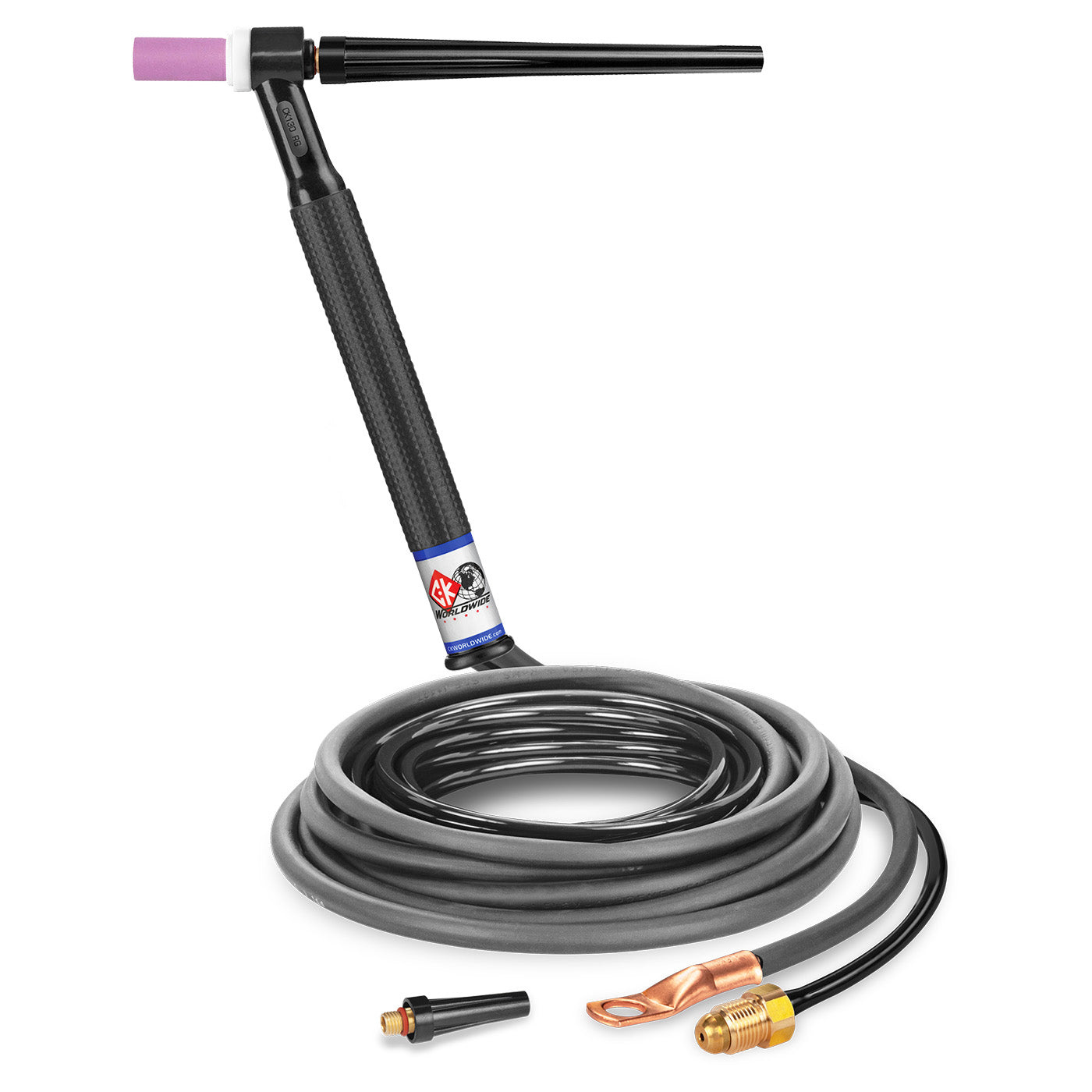 CK Worldwide CK1312N FX 130 Amp TIG Torch - Gas-Cooled Flex Head, 12.5' Cables