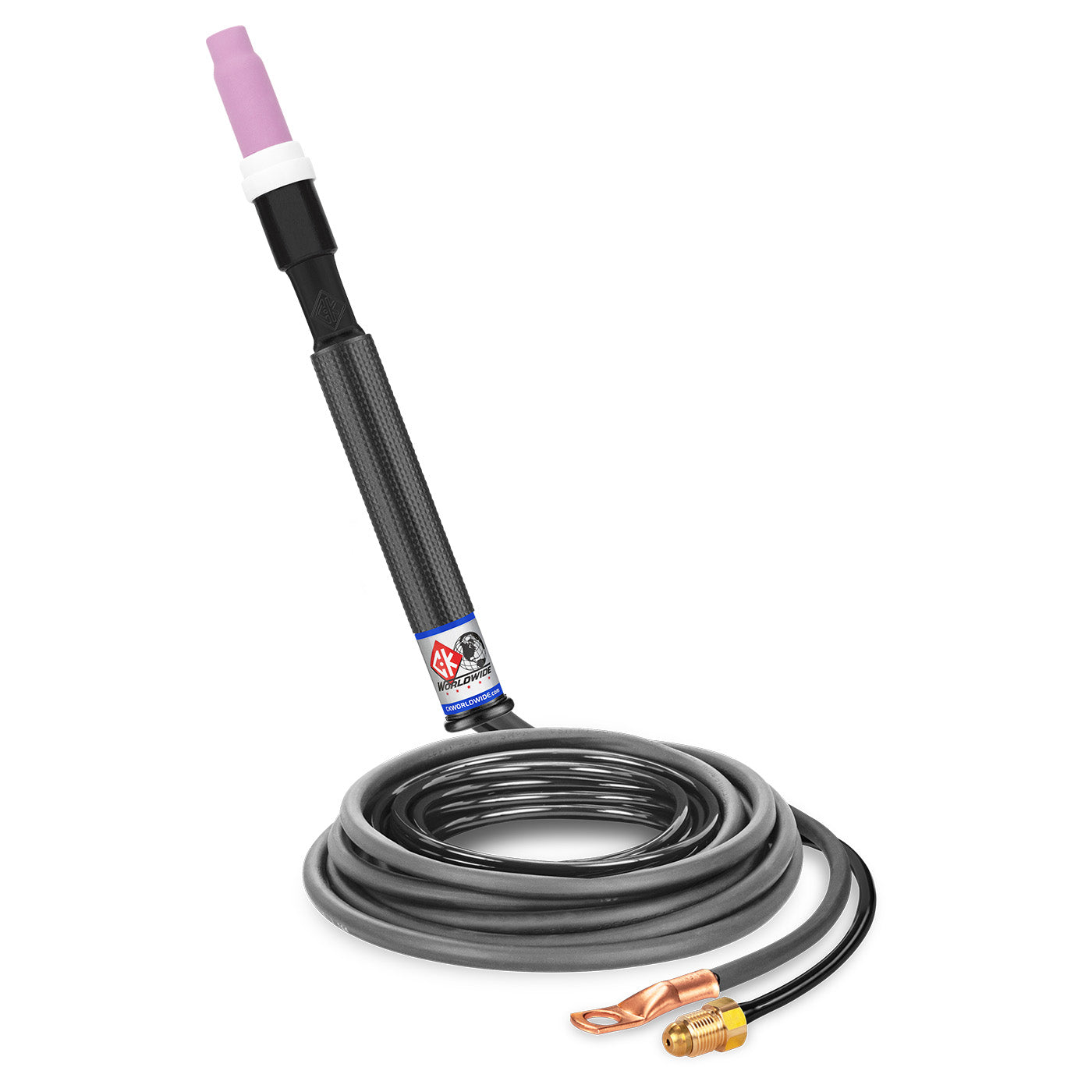 CK Worldwide CK1512VN RG TIG Torch - 150 Amp Gas-Cooled with Rigid Head & Valve, 12.5