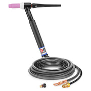 CK Worldwide CK17-12-2 RG-T 150 Amp Gas-Cooled TIG Torch with 12.5' Two-Piece Cable