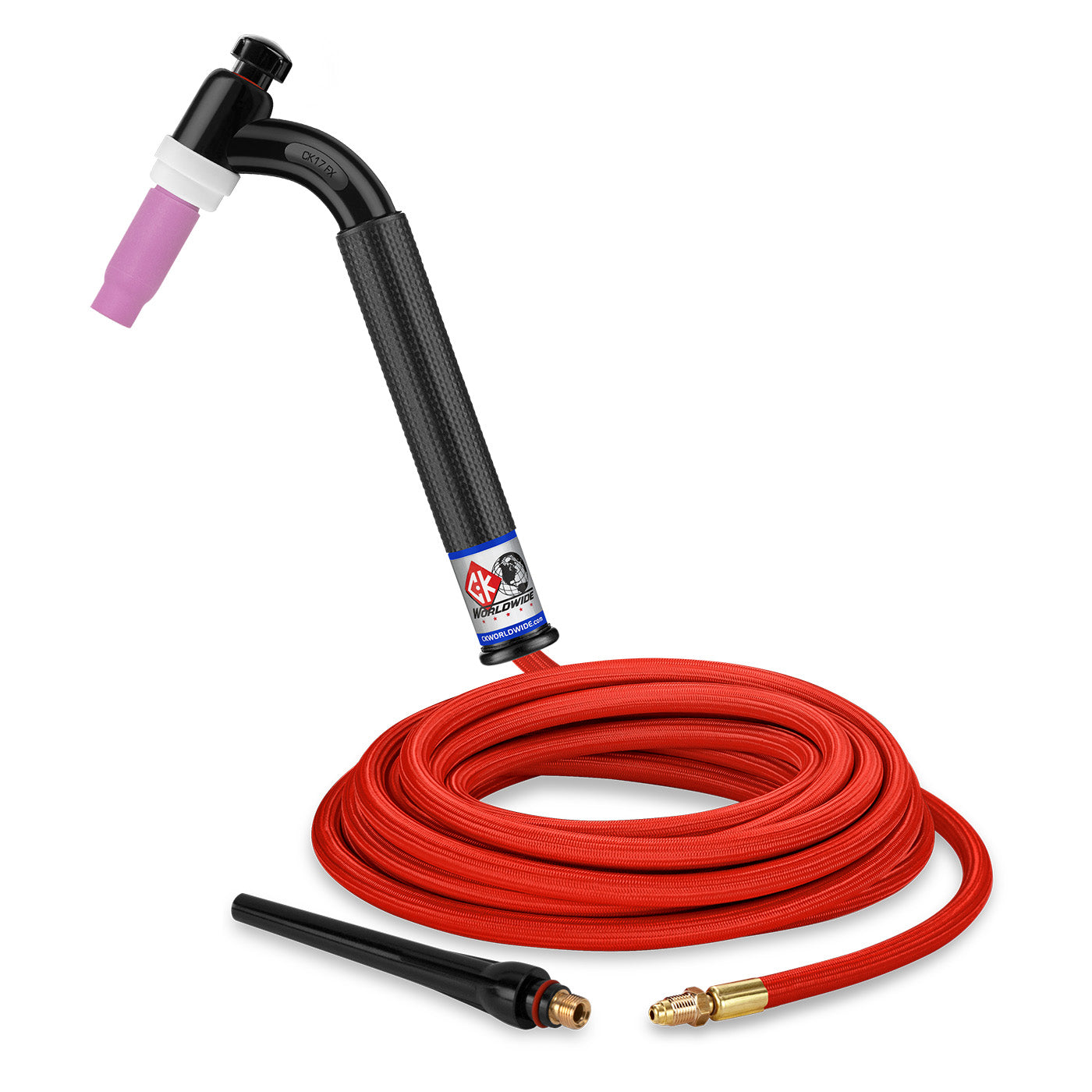 CK Worldwide CK17-25-RSF FX 150 Amp Flex Head TIG Torch, Gas-Cooled, 25 Ft