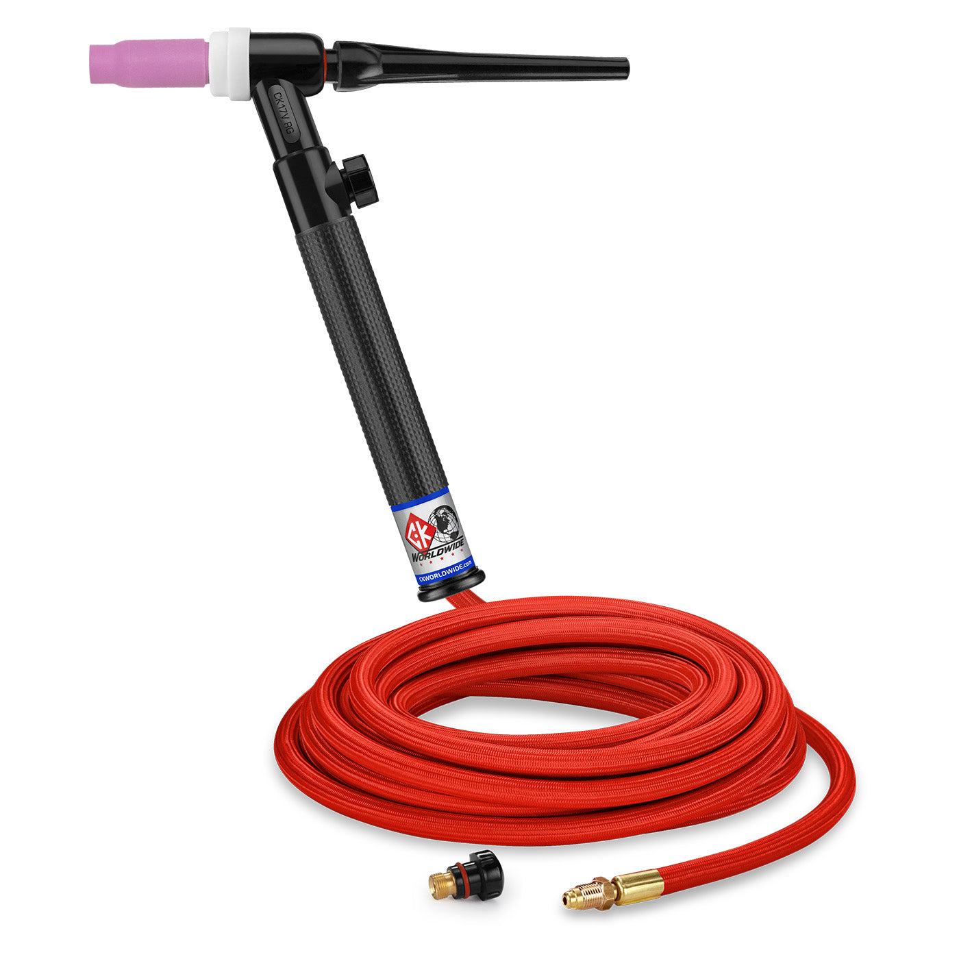 CK Worldwide CK17-25-RSF RG 150 Amp Gas-Cooled TIG Torch with Rigid Head, 25' SuperFlex Cable