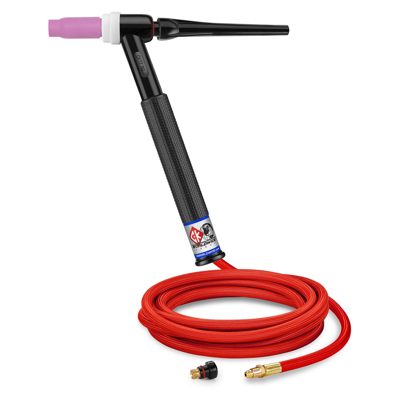 CK Worldwide CK17V-12-RSF RG 150 Amp Rigid TIG Torch with Valve, Gas-Cooled, 12.5' Superflex Cable