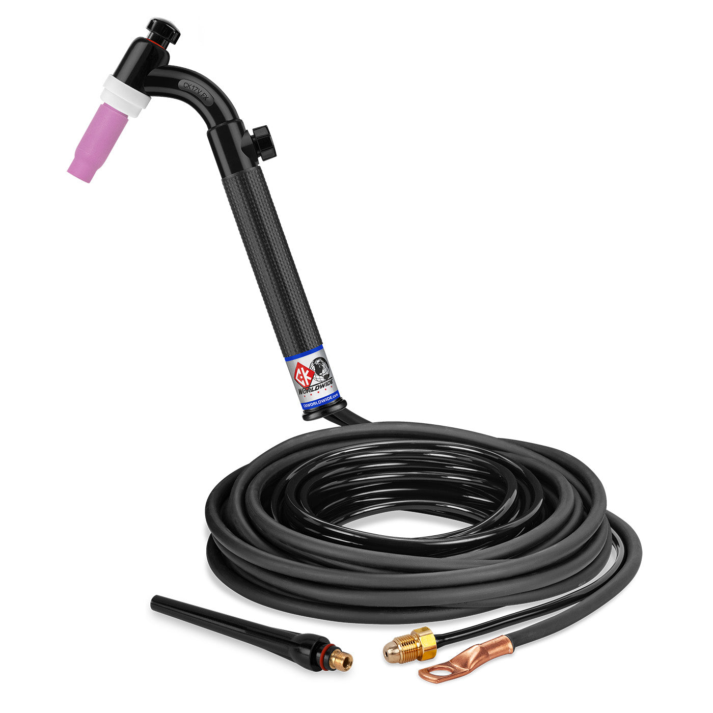 CK Worldwide CK17V-25-2 FX 150 Amp Flex Head TIG Torch with Valve, 25 Ft