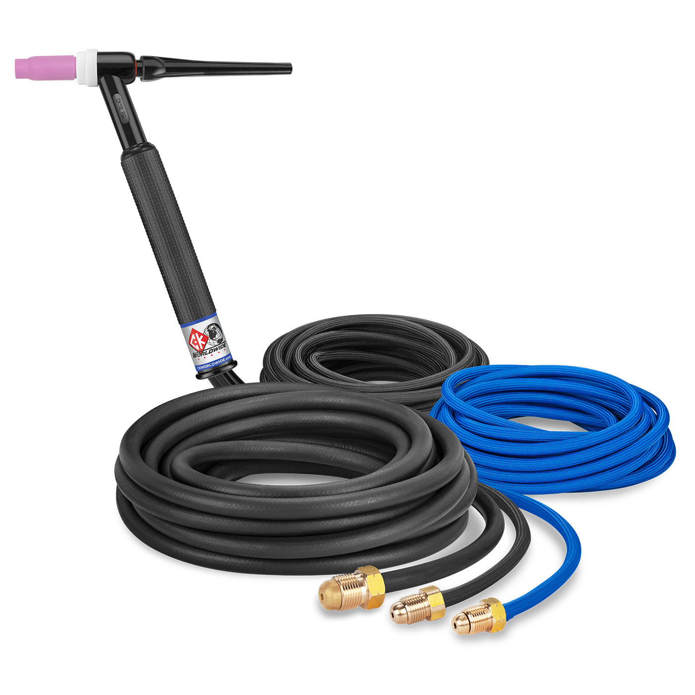 CK Worldwide CK18-25-RSF FX 400-Amp Flex Head TIG Torch, Water-Cooled, 25' Super-Flex